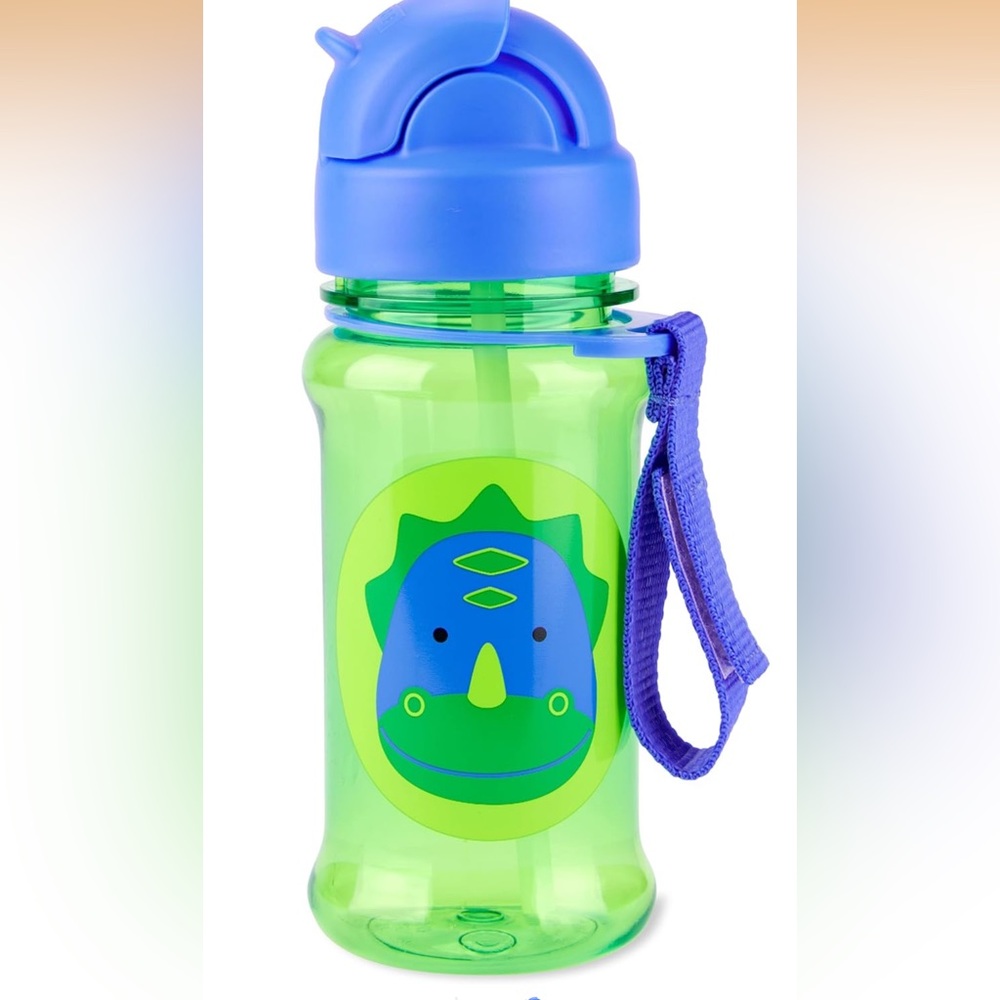 NWT Green Dinosaur Kids Water Bottle - note: the bottles for sale have green top
